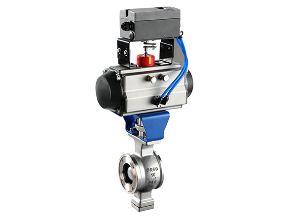 VQ677F氣動V型對夾球閥