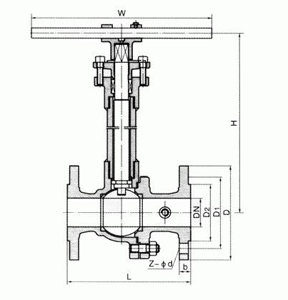 DQ641F氣動(dòng)低溫法蘭球閥(圖1)