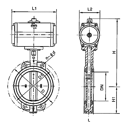 氣動(dòng)襯膠中線真空蝶閥(圖1)